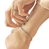 Handcrafted 925 Sterling Silver Lacey Anklet