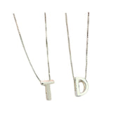 Handcrafted 925 Sterling Silver Letter Pendant Necklace
