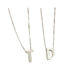 Handcrafted 925 Sterling Silver Letter Pendant Necklace