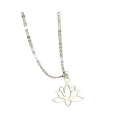 Handcrafted 925 Sterling Silver Lotus Flower Necklace