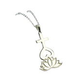 Handcrafted 925 Sterling Silver Lotus Flower Necklace