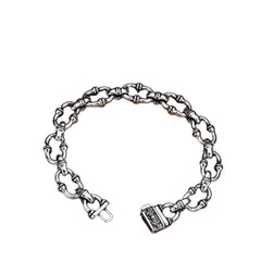 Handcrafted 925 Sterling Silver Men's Bracelet With Large Link Design