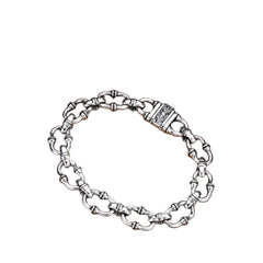 Handcrafted 925 Sterling Silver Men's Bracelet With Large Link Design