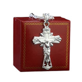 Handcrafted 925 Sterling Silver Men's Cross Necklace