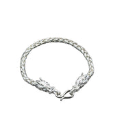 Handcrafted 925 Sterling Silver Men's Dragon Head Bracelet