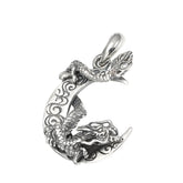 Handcrafted 925 Sterling Silver Men's Dragon Pendant