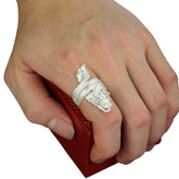 Handcrafted 925 Sterling Silver Men's Dragon Ring