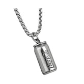 Handcrafted 925 Sterling Silver Men's Pendant In The Shape Of A Coca-Cola Can