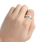 Handcrafted 925 Sterling Silver Men's Plain Round Ring