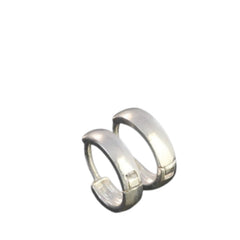Handcrafted 925 Sterling Silver Men's Round Earrings