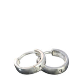 Handcrafted 925 Sterling Silver Men's Round Earrings