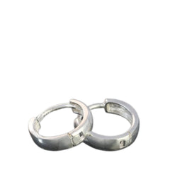 Handcrafted 925 Sterling Silver Men's Round Earrings