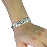 Handcrafted 925 Sterling Silver Men's Wide Bracelet