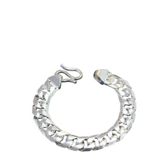 Handcrafted 925 Sterling Silver Men's Wide Bracelet