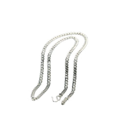 Handcrafted 925 Sterling Silver Men's Chain Link Necklace