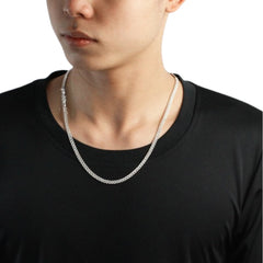 Handcrafted 925 Sterling Silver Men's Chain Link Necklace