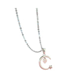Handcrafted 925 Sterling Silver Moon Pendant Necklace