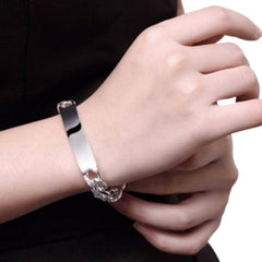 Handcrafted 925 Sterling Silver Plain Men's Pracelet