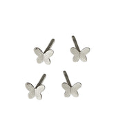 Handcrafted 925 Sterling Silver Small Butterfly-Shaped Earrings For Women