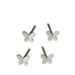 Handcrafted 925 Sterling Silver Small Butterfly-Shaped Earrings For Women