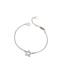 Handcrafted 925 Sterling Silver Star-shaped Bracelet