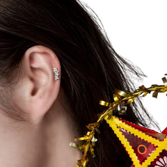 Handcrafted 925 Sterling Silver Star-shaped Earrings
