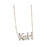 Handcrafted 925 Sterling Silver Two-Letter Necklace