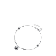 Handcrafted 925 Sterling Silver Women's Bell-Shaped Anklet
