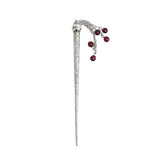 Handcrafted 999 Fine Silver Hair Stick 18