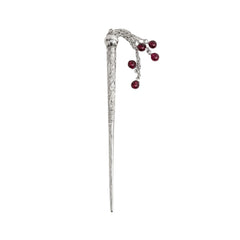 Handcrafted 999 Fine Silver Hair Stick 18