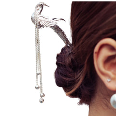 Handcrafted 999 Fine Silver Hair Stick 21