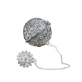 Handcrafted 999 Fine Silver Tea Filter Ball 1