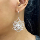 Handcrafted 999 Sterling Silver Earring 15