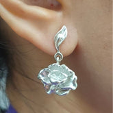 Handcrafted 999 Sterling Silver Earring 22
