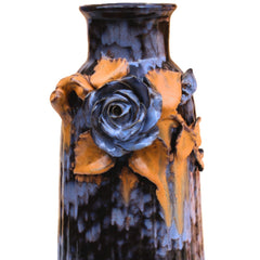 Handcrafted Bat Trang Ceramic Vase With Embossed Design 07