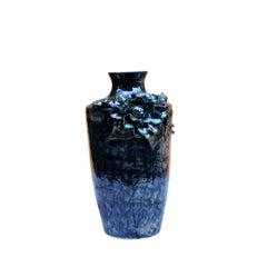 Handcrafted Bat Trang Ceramic Vase With Embossed Design 08