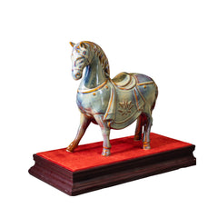 Handcrafted Bat Trang Pottery Horse Statue 1