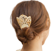 Handcrafted Buffalo Horn Hair Brooch 3