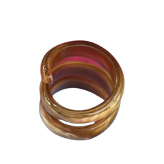 Handcrafted Buffalo Horn Scarf Ring 8