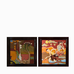 Handcrafted Ceramic Abstract Paintings 1