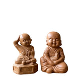 Handcrafted Ceramic Little Monk Statue