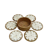 Handcrafted Mother Of Pearl Coasters 3