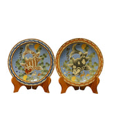 Handcrafted Plate With Carp Carving 2