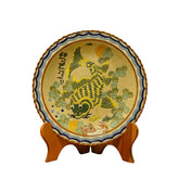 Handcrafted Plate With Carp Carving 1