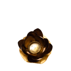 Handcrafted Pure Brass Lotus Flower Candle Holder