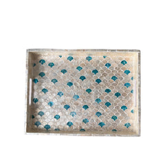 Handcrafted Rectangular Tray With Mother Of Pearl Inlay 9