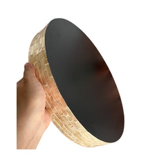 Handcrafted Round Tray With Mother Of Pearl Inlay 5