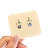 Handcrafted Silver Abalone Shell Earrings 1