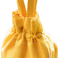 Hand-Woven Drawstring Brocade Handbag