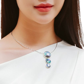 Handmade Mother Of Pearl Silver Necklace